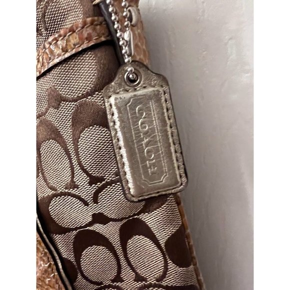 Coach Swingback Python/Khaki Signature Crossbody Bag - Picture 5 of 5